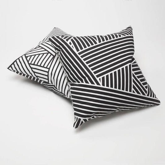 Geometric Black Stripe Cushion - Limited Edition