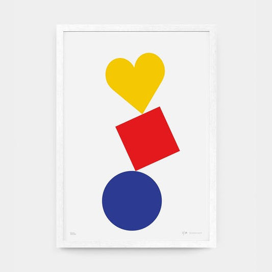 Bauhaus Style Love Art Print - Limited Edition