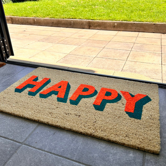 Bright Happy Doormat / Welcome Mat