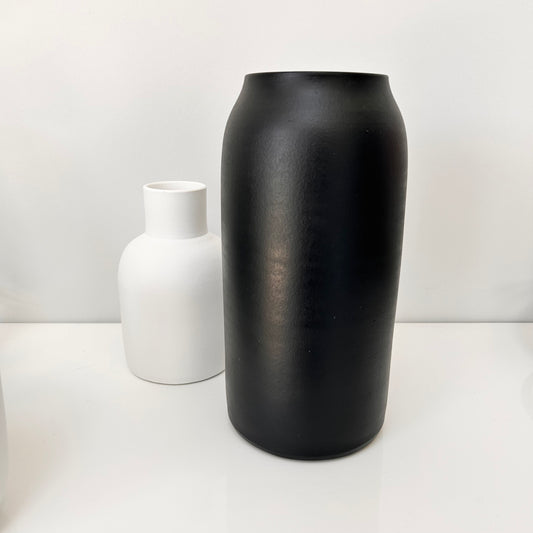 Handmade Tall Ceramic Vase - Black