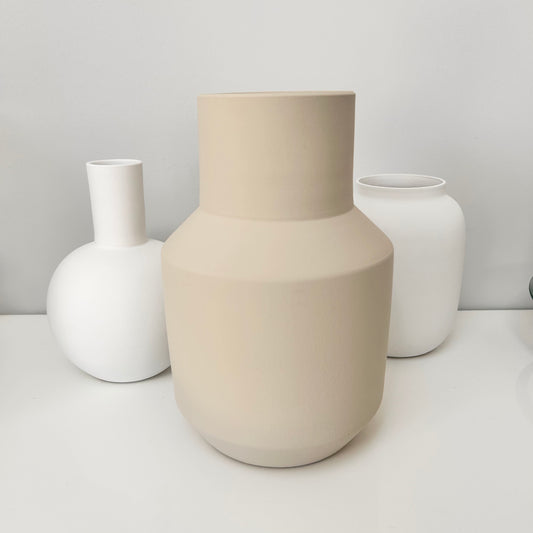 Large Handmade Ceramic Vase - Sand