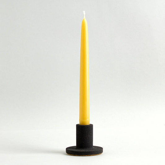 Jesmonite Candlestick Holder - Black