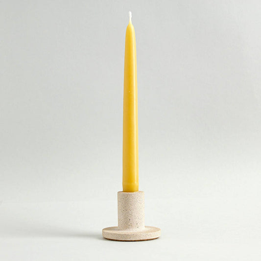 Jesmonite Candlestick Holder - Natural/Cream