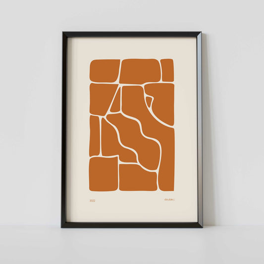 Abstract wall print - Terracotta